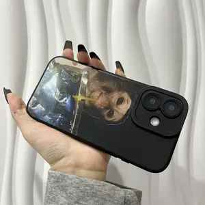 for iPhone13 Funny Monkey Phone Case for iPhone 16 15 14 13 12 11 Cartoon Monkey Drink juice Case Cover Liquid Silicone Soft Gel Rubber Durable Matt Phone Cover with Microfiber Lining
