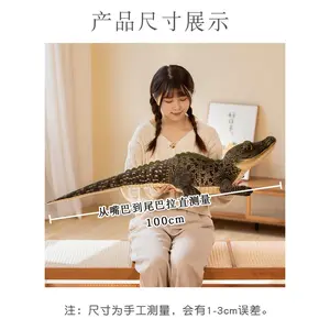 Giant 100cm Animal Real Life Alligator Plush Toy Simulation Crocodile Dolls Kawaii Pillow for Children Xmas Gifts