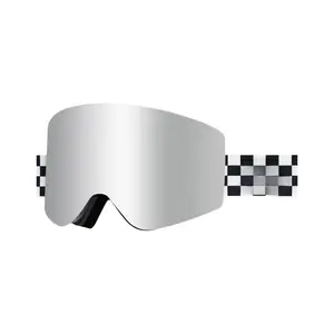 Men's and women's magnetic ski goggles cylindrical ski glasses anti-fog snow goggles goggles set equipment