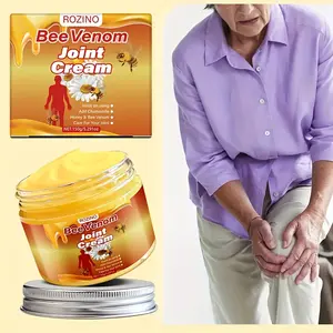 ROZINO Bee Venom Joint Massage Care Cream 150g with Honey & Bee Venom Formula for Joint Relief, Muscle & Skin Relief, Blood Circulation, Aloe Vera Essence, Chamomile Extract, Grapeseed Oil, Mineral Oil-Free, Alcohol-Free, Artificial Colors-Free