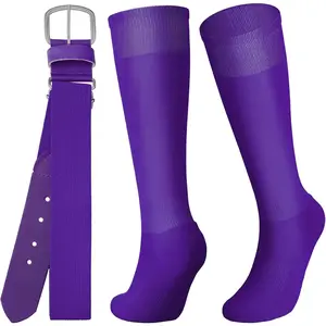 Baseball Belt and Socks Combo Adjustable Elastic Belt and Softball Socks Multiple Sizes for Youth Boys Girls Adult