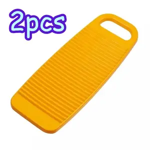 2pcs Plastic Laundry Board Non-Slip Hanging Design, Effective Stain Removal Manual Washer, Durable Plastic Material, Easy to Use