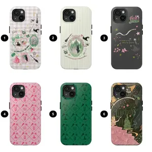 Wicked Musical Change For Good Pink And Green Witch Theatre Broadway Art Trendy Tough Phone Case. Magical Fantasy Aesthetic Heavy Duty Shockproof Protective Smartphone Cover for iPhone 17 Pro Max 16 Air 15 14 13 12 11.