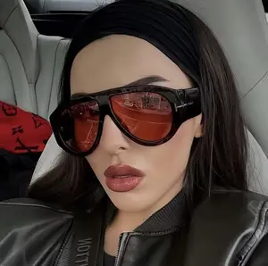 RETRO Oversized Aviator Sunglasses Women's Stylish UV Protection Color Lenses Fashionable Accessory for Casual & Formal Events Trendy Design Enhances Your Look THE PILOT
