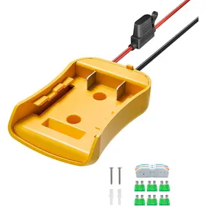 2 Packs Power Wheel Adapter Compatible with for 20V Battery Adapter, Power Wheel Battery Converter Kit Include Fuse & Wire Terminals,12AWG Wire, Power Connector for DIY Rc Car Toys RobotsAB20Lumora Living
