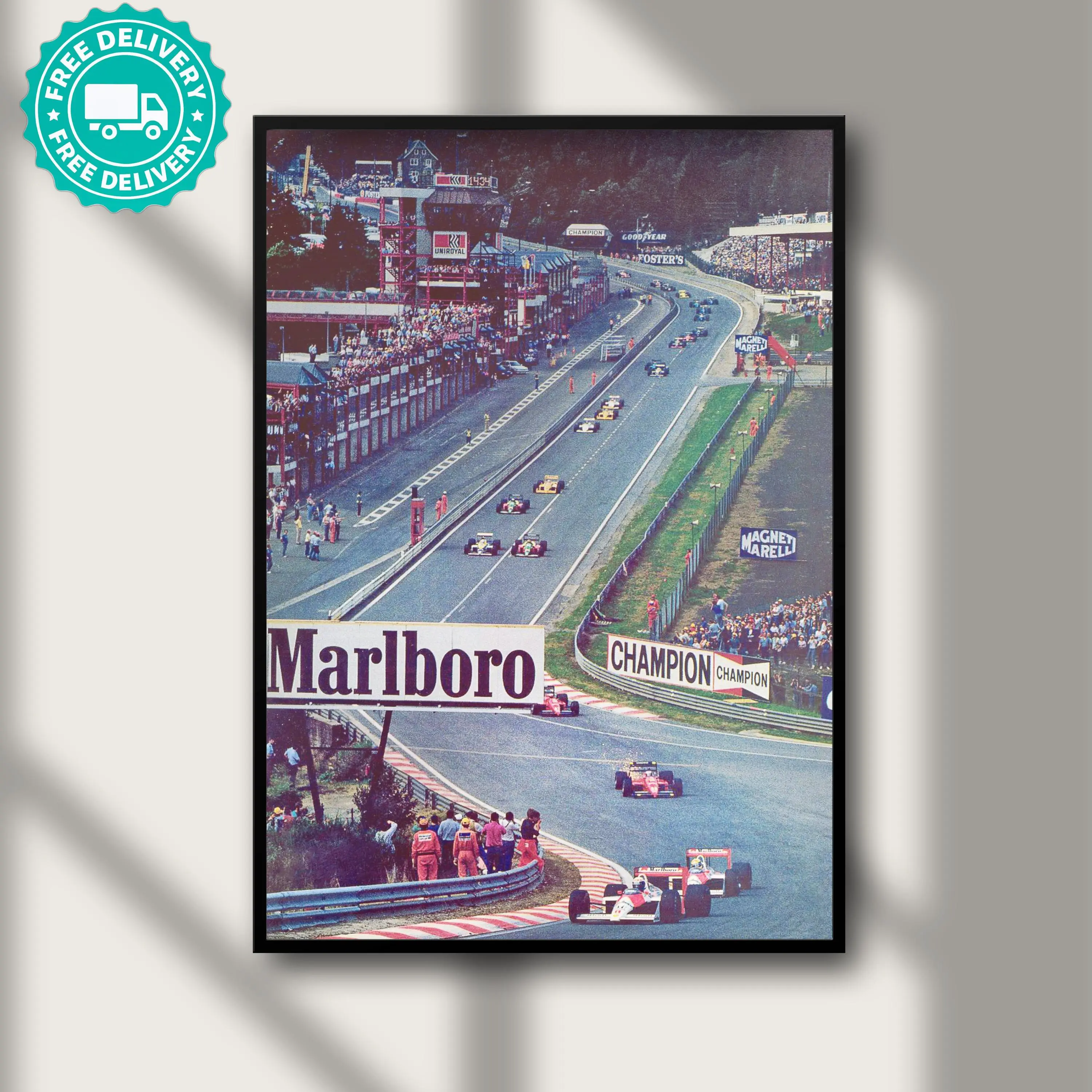 Vintage Formula 1 Poster, Retro F1 Photography , Product without frame
