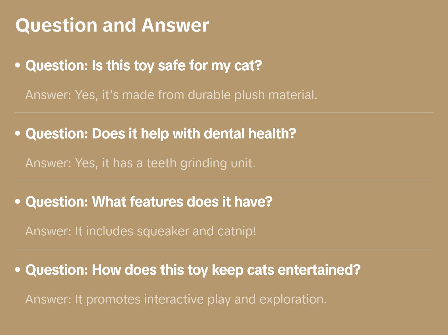 Plush Catnip Toy Plush Catnip Toy