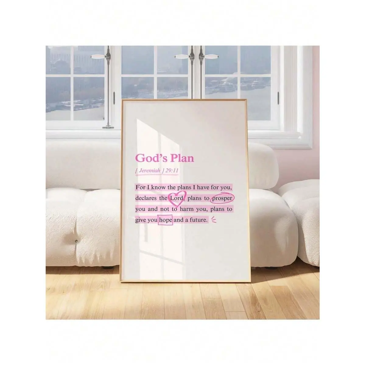 Jeremiah 29 11 Wall Art Pink Christian Wall Art Bible Verse Wall Art Christian Aesthetic Wall Art Scripture Wall Art Jesus Pink Room Decor Decoration Artistic