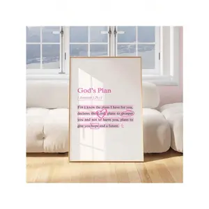 Jeremiah 29 11 Wall Art Pink Christian Wall Art Bible Verse Wall Art Christian Aesthetic Wall Art Scripture Wall Art Jesus Pink Room Decor