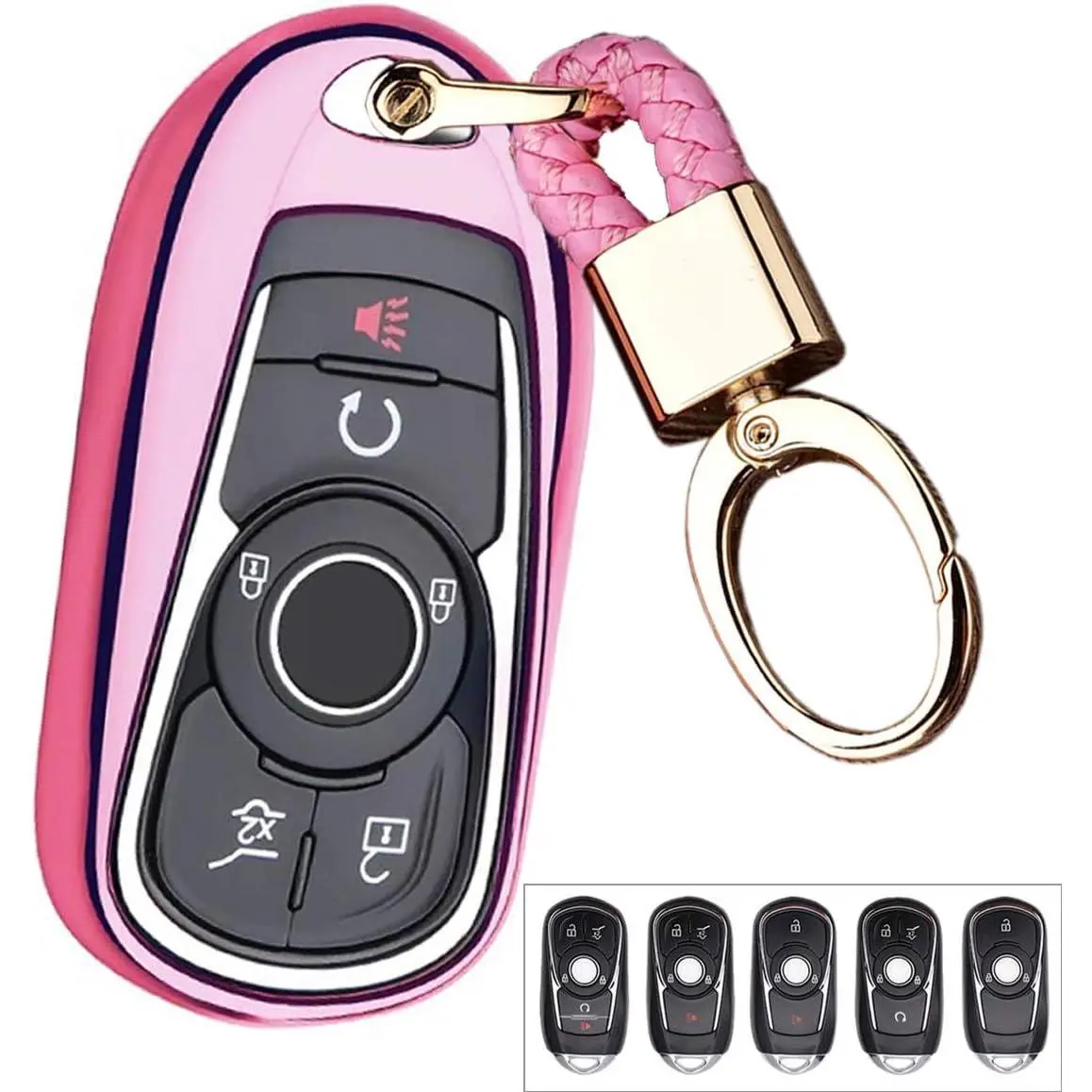 (TM tpu smart remote Key Fob case Cover For Buick Verano Lacross Encore Envision Enclave