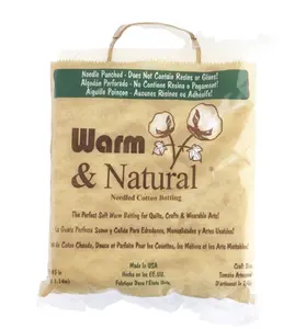 Warm & Natural, Needle Cotton Batting,   Craft Size Pack: 34 in x 45 in
