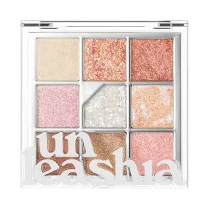UNLEASHIA Glitterpedia Eye Palette No.1 All of Glitter | 9-Shade K-Beauty Glitter Eyeshadow | Cruelty-Free & Vegan