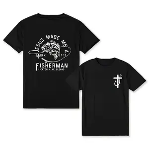 Jesus Made Me a Fishermen svg  Fathers Day svg, fisher of men svg, christian shirt for men, cross fish hook svg, gifts for dad svg