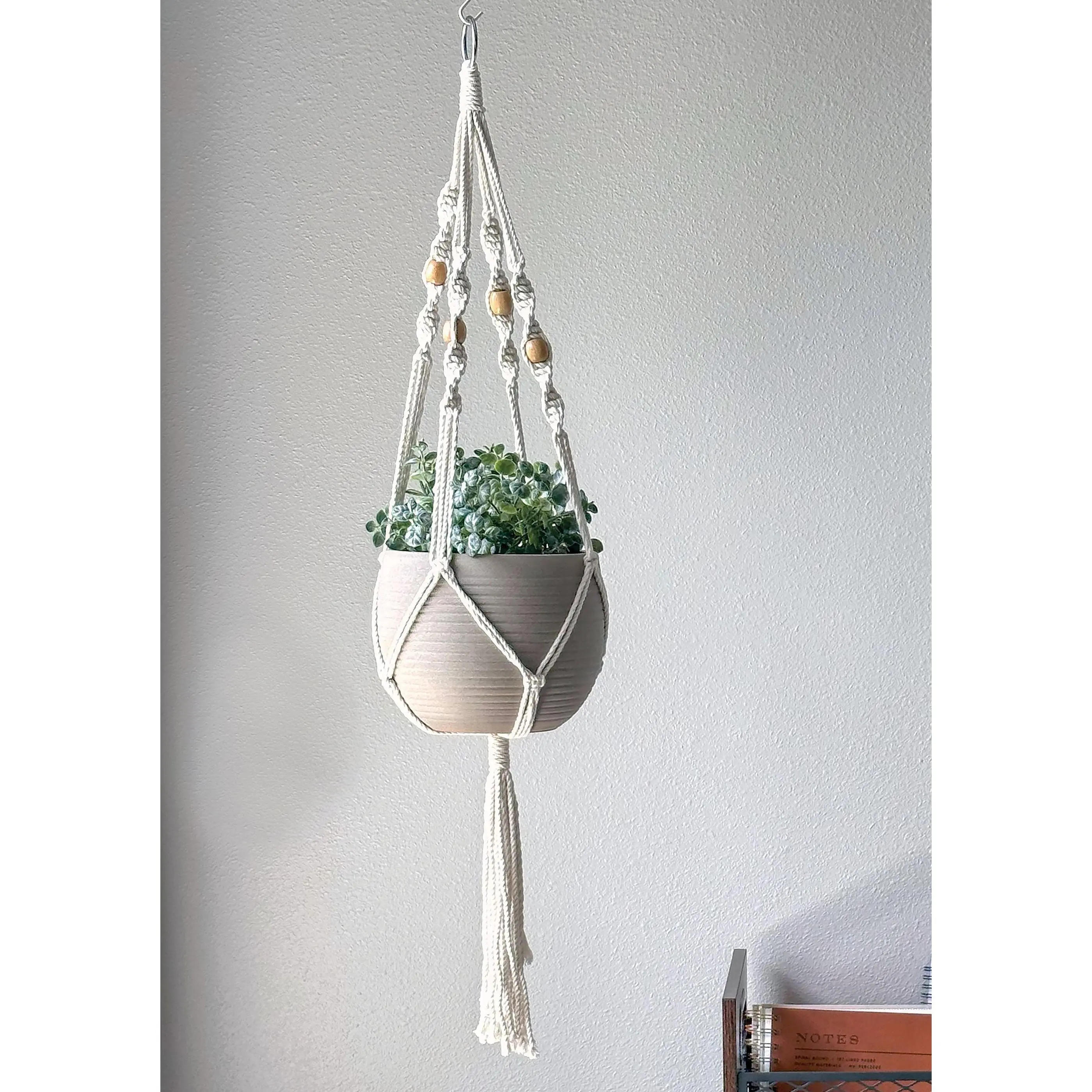 Staggered Spiral Medium Macrame Plant Hanger