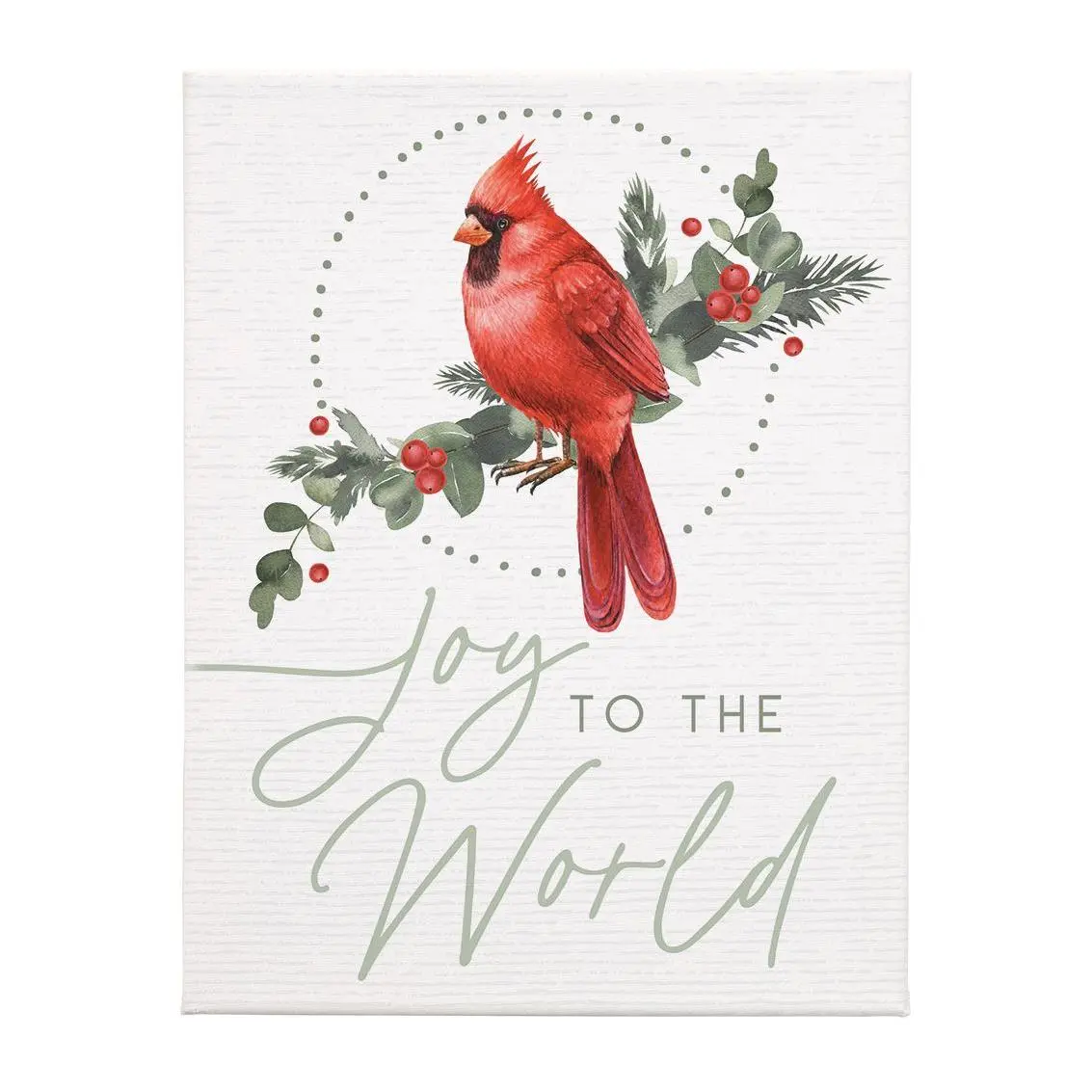 Sincere Surroundings 17" Joy World Cardinal Wra pped Canvas