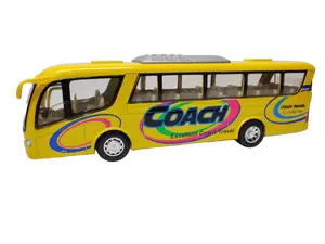 Kinsmart 7 Inch Coach Bus Die Cast Car - Openable Passenger Door - Realistic Toy for Imaginative Playtime diecast  cars