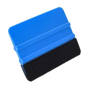 Car Vinyl Wrap Squeegee Tool, 4 Inch Felt Squeegee Applicator Tool, Scraper Tool with Soft Cloth for Car Vinyl Wrap, Window Tint, Wallpaper, Decal Sticker