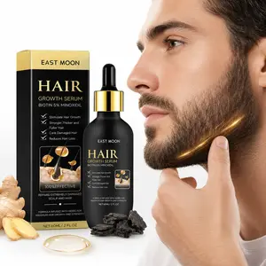 East Moon Nourishing Serum for Men Beard & Hair, Gentle Daily Moisturizing Grooming Care Liquid  EAST MOON Scalp Nourishing Drops for Thicker-Looking Hair