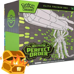 Pokémon Perfect Order Elite Trainer Box - Includes 9 Booster Packs, 65 Card Sleeves, 45 Energy Cards & More - Mega Zygarde ex Expansion