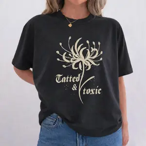 Tatted And Toxic Shirt, Tattooed Aesthetic T-shirt, Alt Girl Aesthetic Graphic Tee, Bad Girl Vibe Clothing