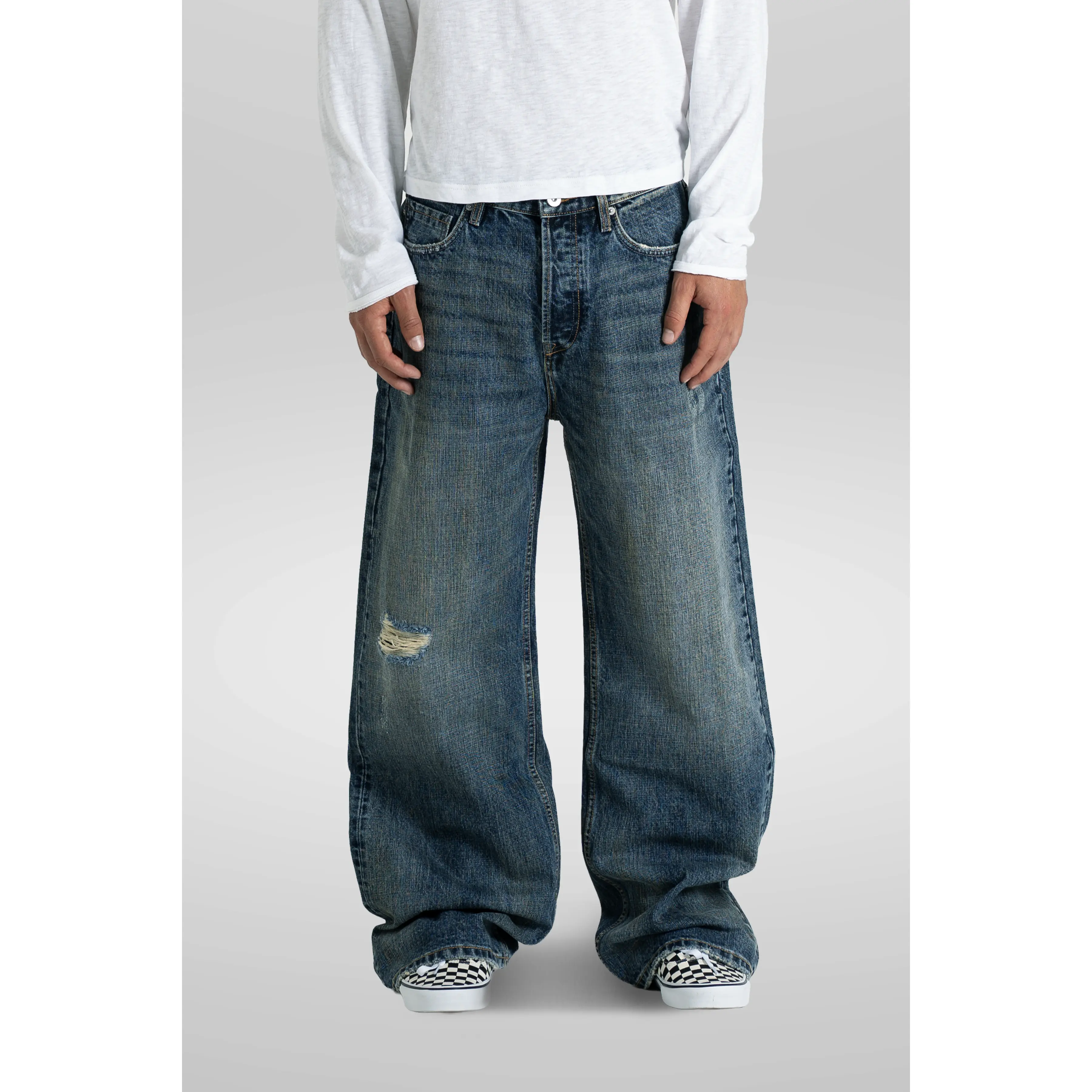 'Shroud' Washed Indigo Selvedge Denim
