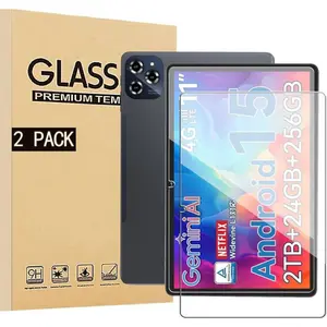 Tempered Glass Film for Tabwee W90/T90/DOOGEE U11/U11 Pro 11 Inch 9H Hardness Ultra-Thin High Transmittance Scratch Prevention 2 Pack Screen Protector