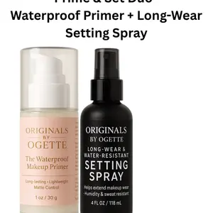 Originals by Ogette Prime & Set Duo - Waterproof Primer + Long-Wear Setting Spray for Matte Control & Humidity Resistance