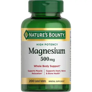 Magnesium Supplements - Magnesium 500mg Tablets for Bone & Muscle Health, 200 Count (Pack of 1)