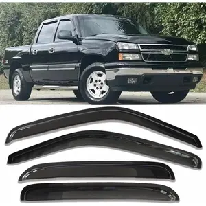 Side Window Visor Rain Guards Wind Deflectors Window Vent for Chevy Suburban Avalanche Silverado 1500 2500/GMC Yukon XL Sierra 1500 2500/Cadillac Escalade ESV Ext Crew Cab Pickup/SUV 4PCS