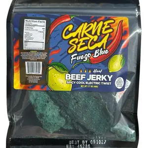 Carne Seca Fuego Blue Beef Jerky Spicy Electric Twist Snack 1.7 oz