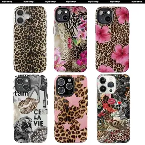 Leooard Collection Print leopard pattern Phone Case Star Cover For iPhone 17 16 15 14 13 12 11 Pro Max Plus Air & Samsung Galaxy S26 S25S24 S23 S22 S21  EDGE Plus Ultra Plus FE- Top Fan's vintage Phone Case Perfect Gift Get Ready for Halloween shell hard