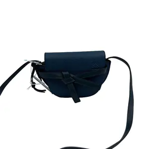 Pre-owned Loewe France Crossbody Bags Gate Series Bow blue Mini Saddle Bag hz47843