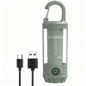 Portable Waterproof Multifunctional Outdoor Camping Light,3-in-1 LED Lantern,Compact Design, One-Hand Hold, Suitable for Camping and Nighttime Activities(Green)