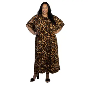 Leopard Print Maxi Kaftan