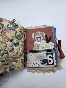 Vintage Circus Junk Journal – Handmade Art Journal with Pockets & Tags