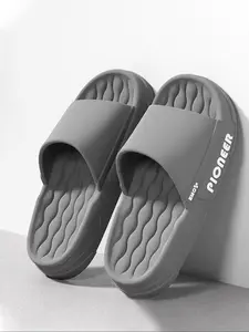 Men's Summer Outdoor Slippers, Slide Slippers, Non Slip Slippers, Thick Sole Anti-Slip Indoor Home Shoes, Lightweight Casual Sport Sandals for Comfort Footwear, Eva Slippers, Thick Bottom Slippers
