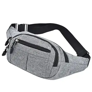 Men's Breast Package Waterproof   Bag Canvas Pouch Waist Bag Fanny Pouch Crossbody Male Banana Bag
