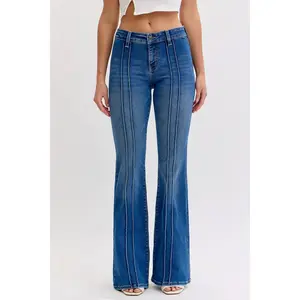 Mid Rise Flare with Pintuck Seam [AB39745M]