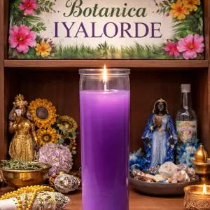 Botanica Iyalorde Vela Morado Purple Candle 7 Day Spiritual Candle for Healing and Meditation