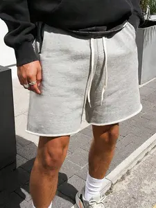 Men's Casual Ripped Colorblock Drawstring Shorts, Summer Loose-Fitting Drop Waist, Perfect for Couples, Great Gift for Boyfriend or Husband