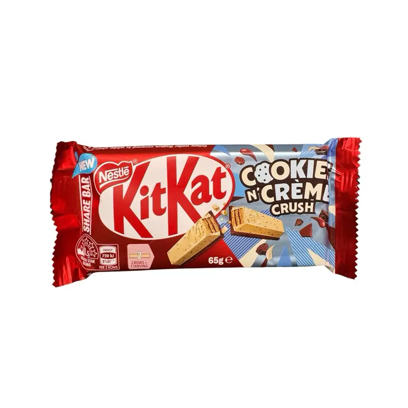 Kit Kat Cookies and Creme Crush Flavor Chocolate-1 Bar (65 g) From Australia