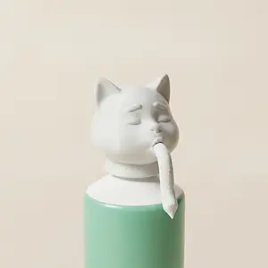 Cute Cat Toothpaste Dispenser, Cartoon Design Bathroom Accessory, Fun Toothpaste Squeezer, Pet Lover Gift, Creative Bath Item