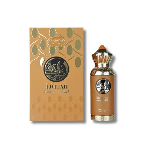 Arabiyat Prestige Lutfah Light In The Heart Unisex Eau De Parfum (2.7 fl oz) - Perfumes and Scents, Single Item, Warm Blend with Bergamot, Cinnamon, Vanilla Base, Amberwood, Box-Included, No Harmful Additives, Aromatic Spray
