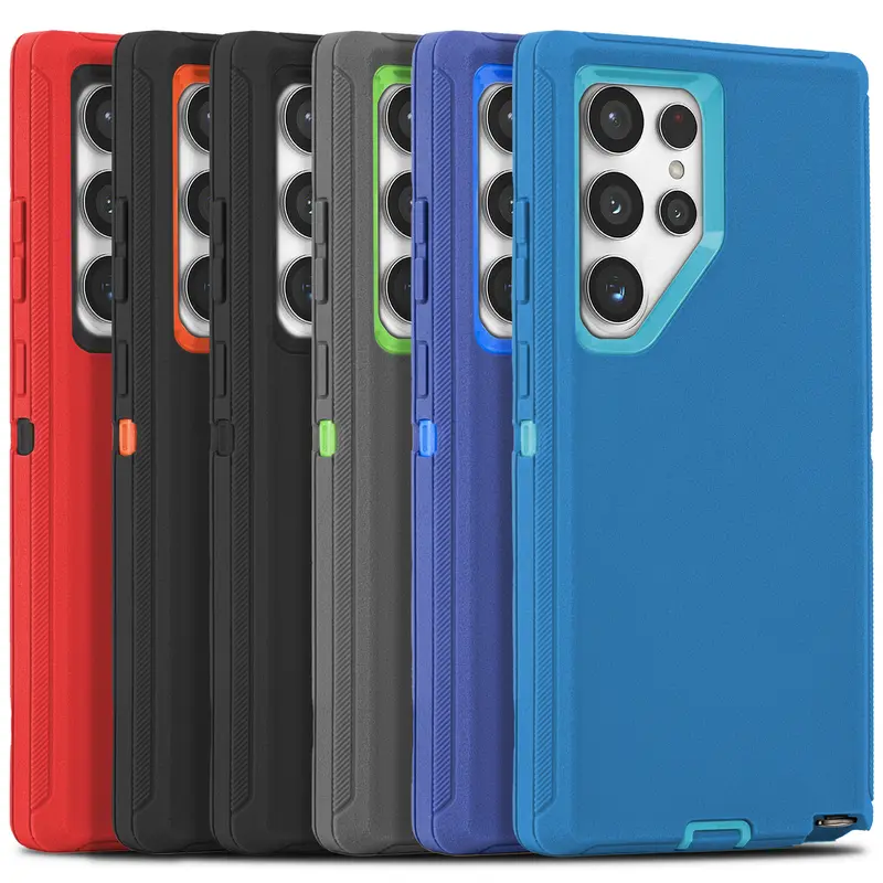 XG-Tech Shockproof Defender Cellphone Casing - Heavy-Duty Triple-Layer Rubber-Silicone Rugged Protection Phone Accessory with Secure Grip for Samsung Galaxy S26, S25, S24, S23, S22 Ultra, S21 Plus