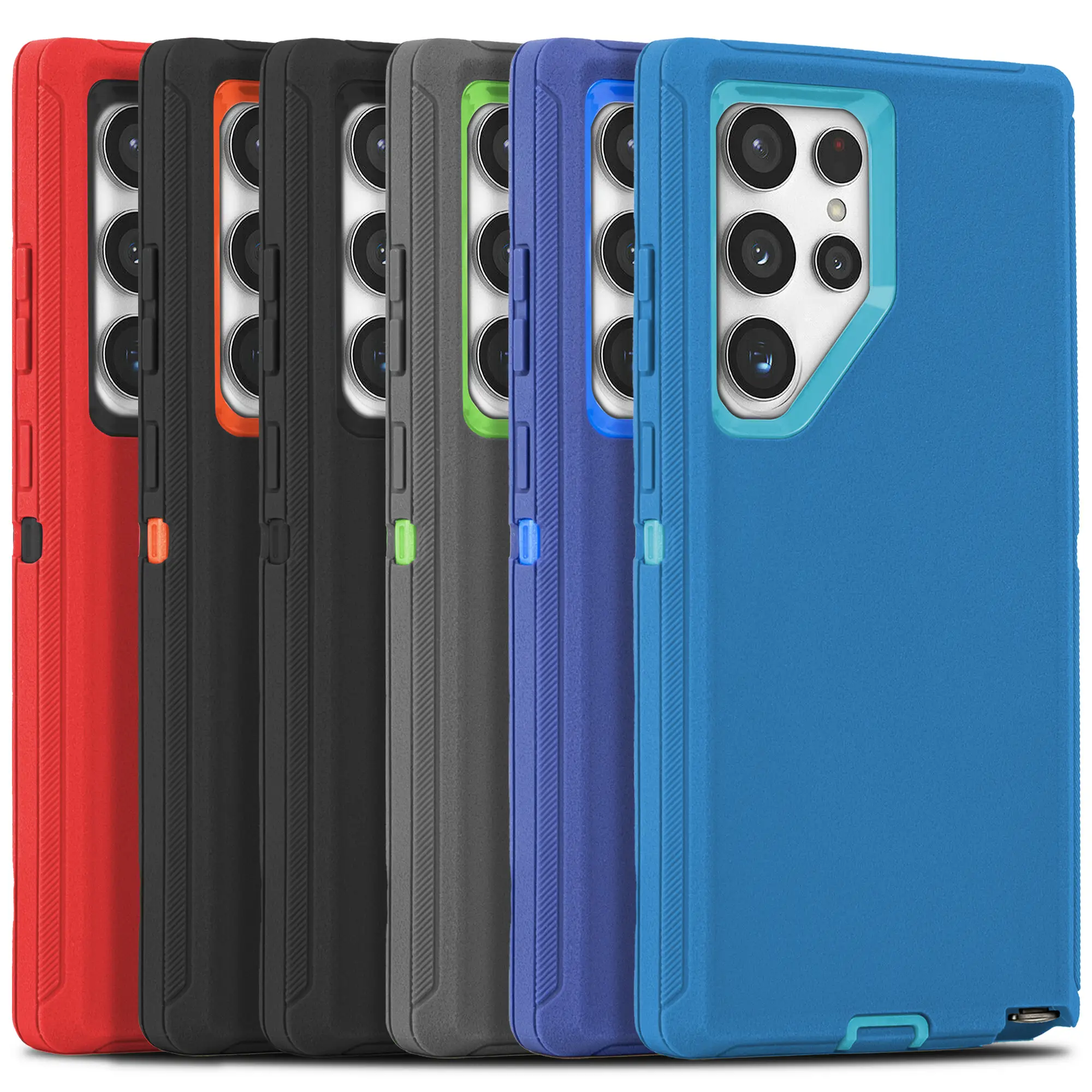 XG-Tech Shockproof Defender Case For Samsung Galaxy S25 S24 S23 S22 Ultra S21 Plus Heavy Duty Triple Layer Rugged Cover