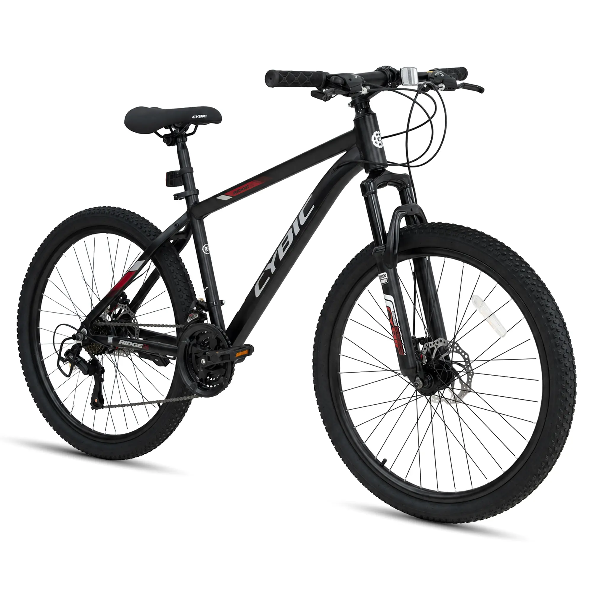 CYBIC Mountain Bike, Front Suspension Mountain Bike, 26in,21-Speed Disc, Youth/Adult Mens Womens Trail Commuter City Bicycles