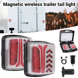 2-Pack Wireless Magnetic Rechargeable LED Trailer Tail Lights Kit for Trailers, Trucks, SUVs, Boats & Tractors #fathersdaygift