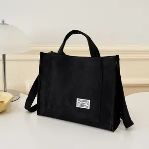 Letter Patch Decor Shopper Bag School Bag For Graduate, Teen Girls, Freshman, Sophomore, Junior & Senior In College, University & High School, Perfect For Outdoors ,Travel & Back To School