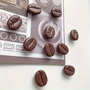 10pcs Realistic Coffee Bean Magnets, Fun Refrigerator Decor, Suitable for Metal Surfaces, Perfect Gift for Kitchen Accessories