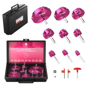 9 Piece PVC Pipe Reamer Kit PPR50-PPR400 Reamers,Compatible with SCH40 PVC,ABS,CPVC Pipes, Tool Kit pipe cutter remover pip Cutting